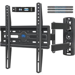 Mounting Dream TV Wall Mount Swivel and Tilt for Most 26-55 Inch TV, TV Mount Perfect Center Design, Full Motion TV Mount Bracket with Articulation, u