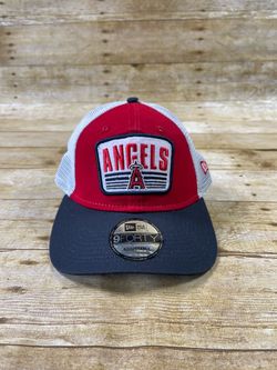 New Era 9Forty Los Angeles Angels Snapback Hat Cap Mesh Trucker Blue Red White