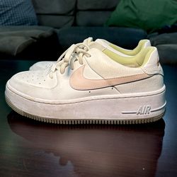 Nike Air Force 1 Low – Cream/Pink – Good Condition – Size [8]