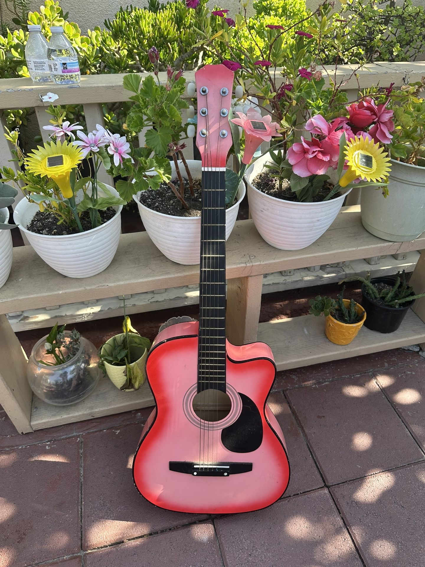 Pink Wooden Guitar