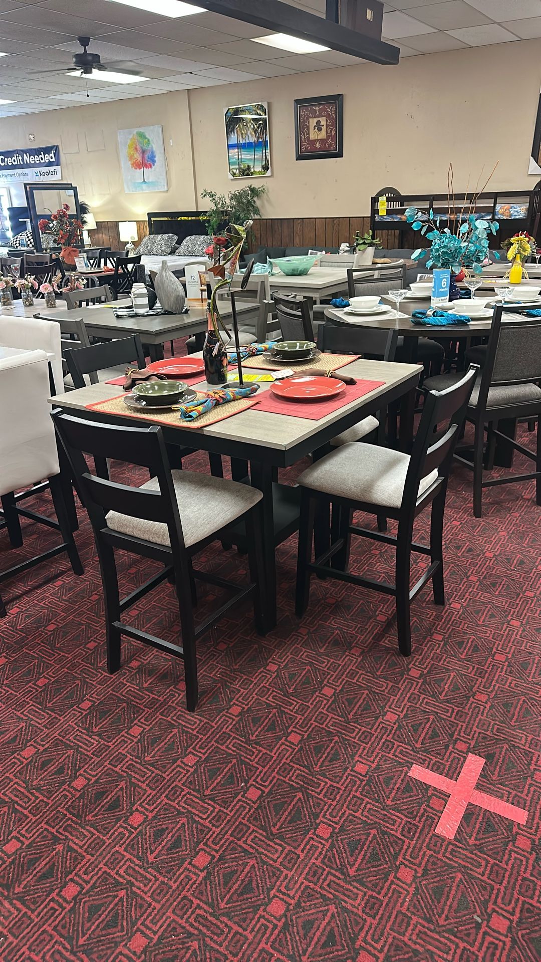 5pc Black And Gray Dinette Set