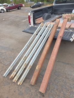 6 F.T. Heavy Duty Fence Brackets , 5 F.t. 4x4 Treateed Fence Posts