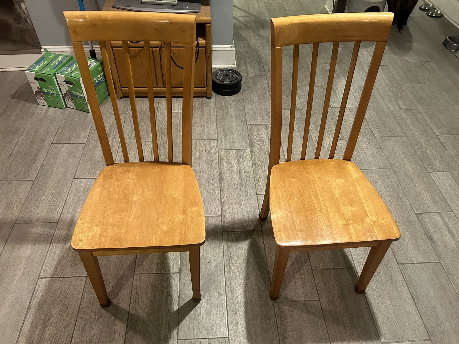 2 Brown Chairs