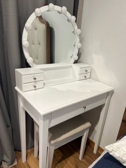 White vanity