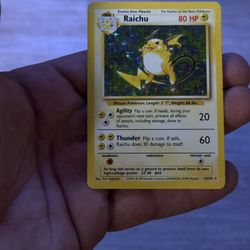 Pokemon Raichu Base Set 