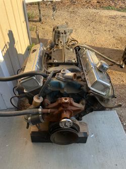 350 Chevy motor & transmission