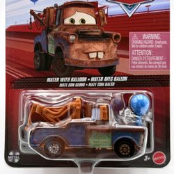 Mattel Disney Pixar “Cars” Diecast Model Car - Mater with Balloon (Tow Truck - Wrecker)