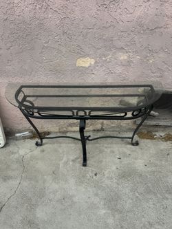 Entry Table Metal & Glass