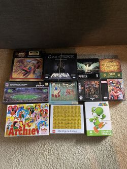 Assorted Gaming Pop Culture Puzzles Lego Etc.