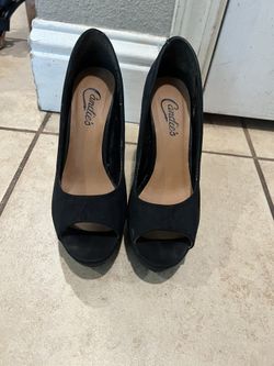 Black Suede High Heels