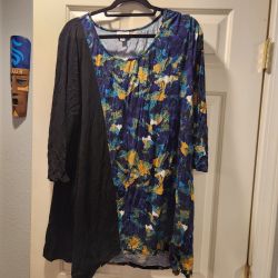 Avenue Plus Size Abstract Print Asymmetrical Tunic Top 18/20 ✨