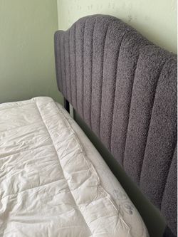 Full sized Sherpa grey bed frame
