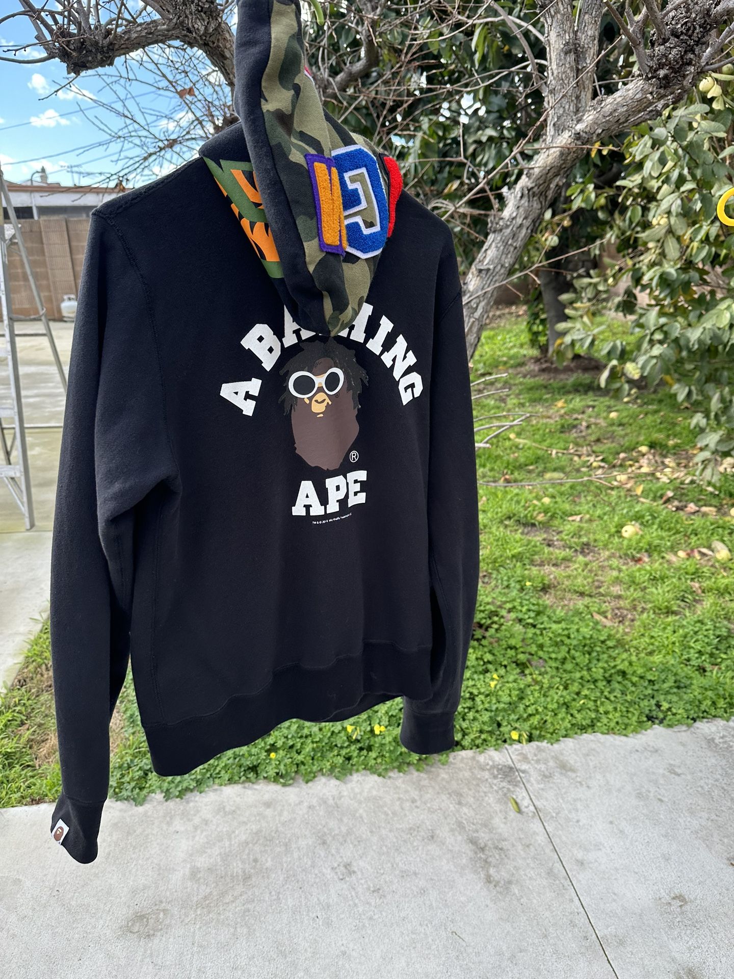 Bape Wiz Khalifa Shark Hoodie Sz M