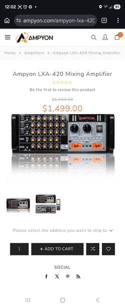 Ampyon Karaoke mixing amp & speakers