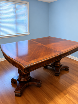 Elegant Solid Wood Dining Room Set 6 Chairs