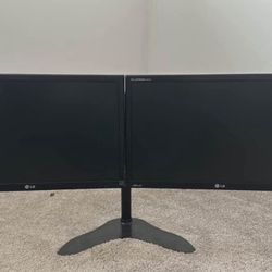 $135 - (2) 23” LG Monitors w/ stand (VGA/DVI Ports ONLY)