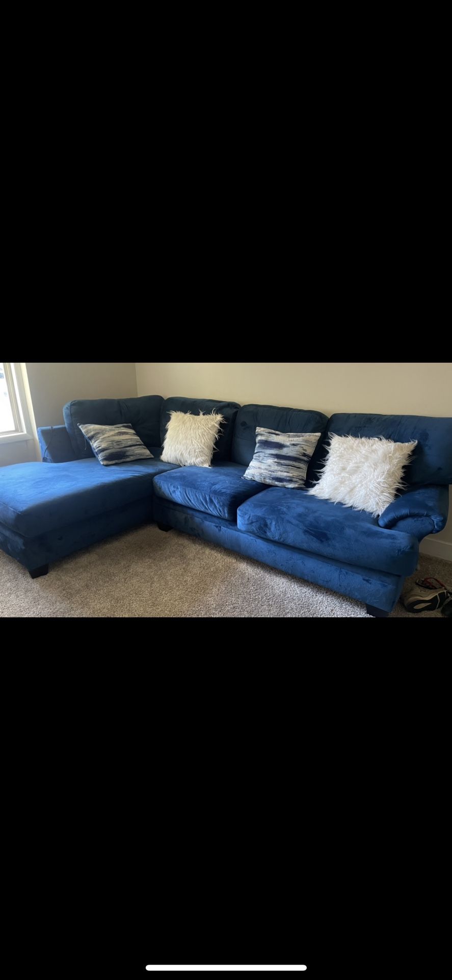 🛋️ Modern Sectional Sofa – Gray L-Shaped Couch Set for Living Room