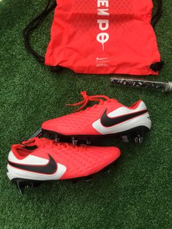 Nike Tiempo Legend 8 Elite SG-PRO Soccer Cleats Size 6.5 Red Black CJ6085-607