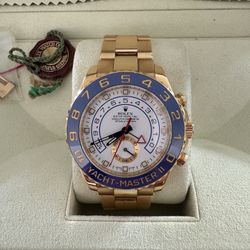 Rolex Yachtmaster II 44mm Gold with Box, Papers, Card 