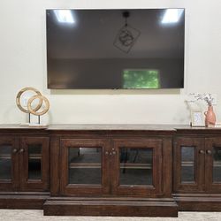 Restoration Hardware Salvaged Wood Glass Media Console/Cabinet