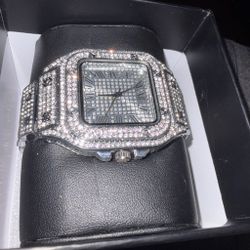 Iced Out Square Face Watch