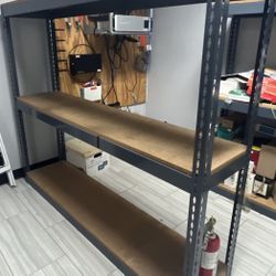 Industrial Shelving  Heavy Duty Boltless Warehouse Shelving Units 6’ wide 17 Inches Deep 60 Inches Tall” (3shelves ea)