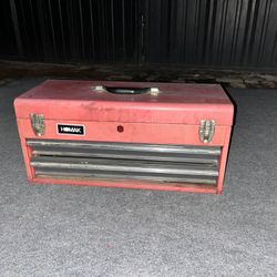 Homak Small Metal Travel Toolbox 2-Drawers