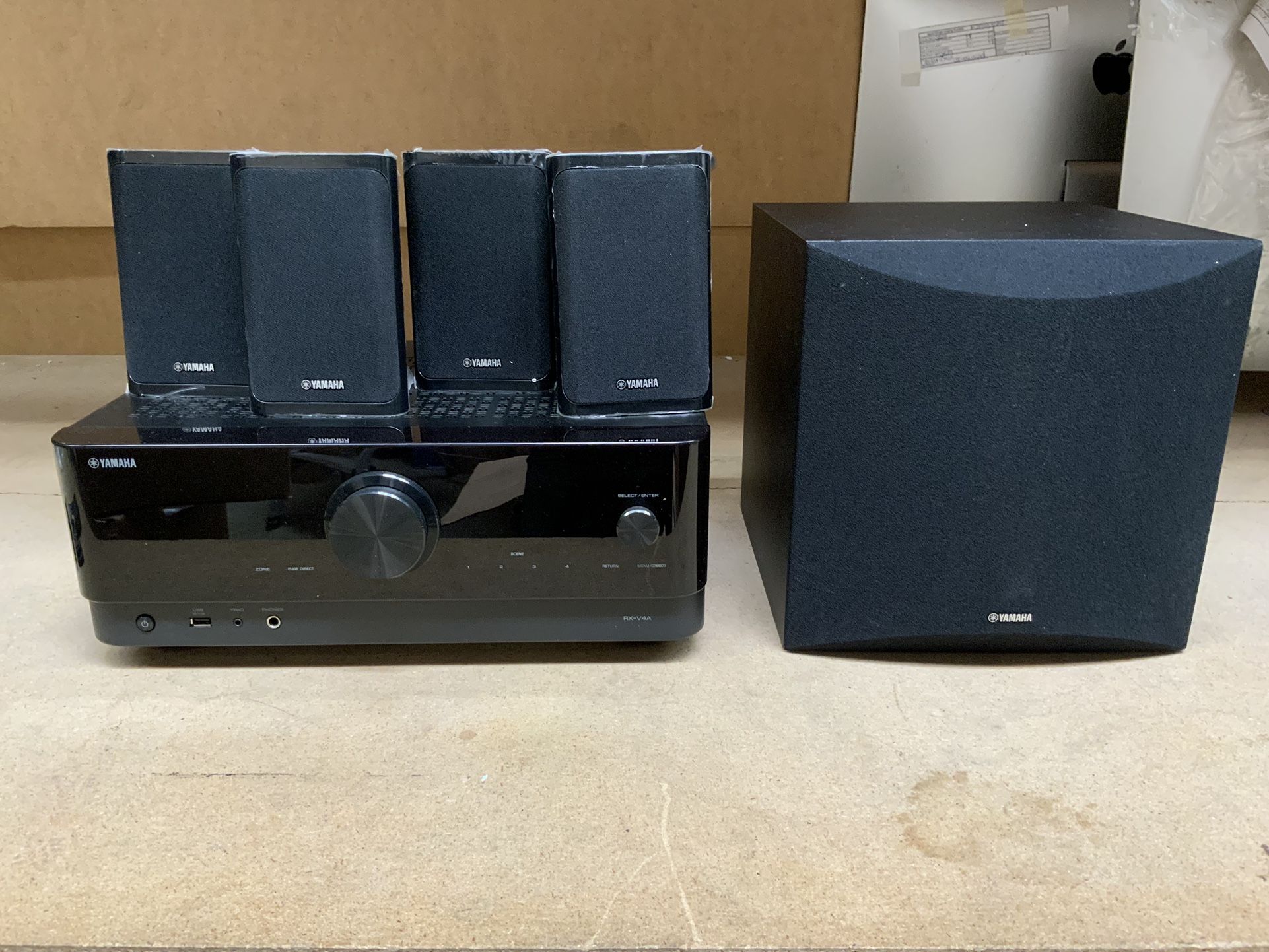 Yamaha - YHT-5960 Premium All-in-One Home Theater System with 8K HDMI and Wi-Fi - Black #469