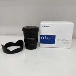 Tokina 11-20mm F2.8 for Canon EF, atx-i CF Zoom Aspherical Lens, Great Condition