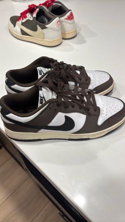 Brown and black nike dunks