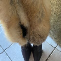 Tony Blanco Leather Fur Heels