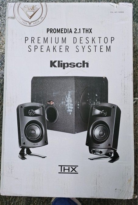 New! Klipsch THX ProMedia 2.1 Speakers Subwoofer 200 Watts