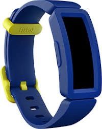 Fitbit Ace 2 Kids Activity Tracker in blue with charger