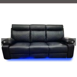 New BALTIMORE POWER RECLINER SOFA BLACK