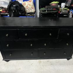 3pc Black Wood Furniture Set