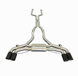 Stainless Steel Cat-Back Exhaust System Quad Tips