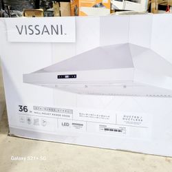 36 in WALL MOUNT RANGE HOOD WITH 2 CHARCOAL  FILTERS in Stainless Steel 