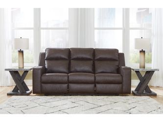 Manual Reclining Sofa with Drop-down Table
