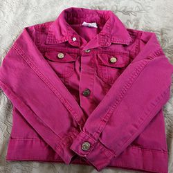 Pink Jean Jacket For Little Girl