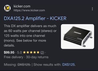 Kicker DXA125.2 Subwoofer