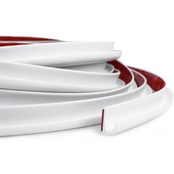 RV J-Shape Rain Gutter Rubber Drip Rail 40Ft, 1/2 Inch RV Trim Molding, Weather Stripping