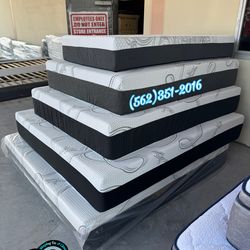 Cal king visco blue gel mattress and box spring bed set memory foam