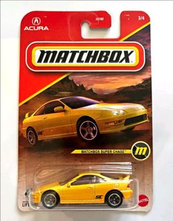 Matchbox Super Chase 1997 Acura Integra Type R Yellow Diecast Unopened Box