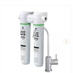 GE Under Sink Dual Stage Water Filtration System with Faucet
