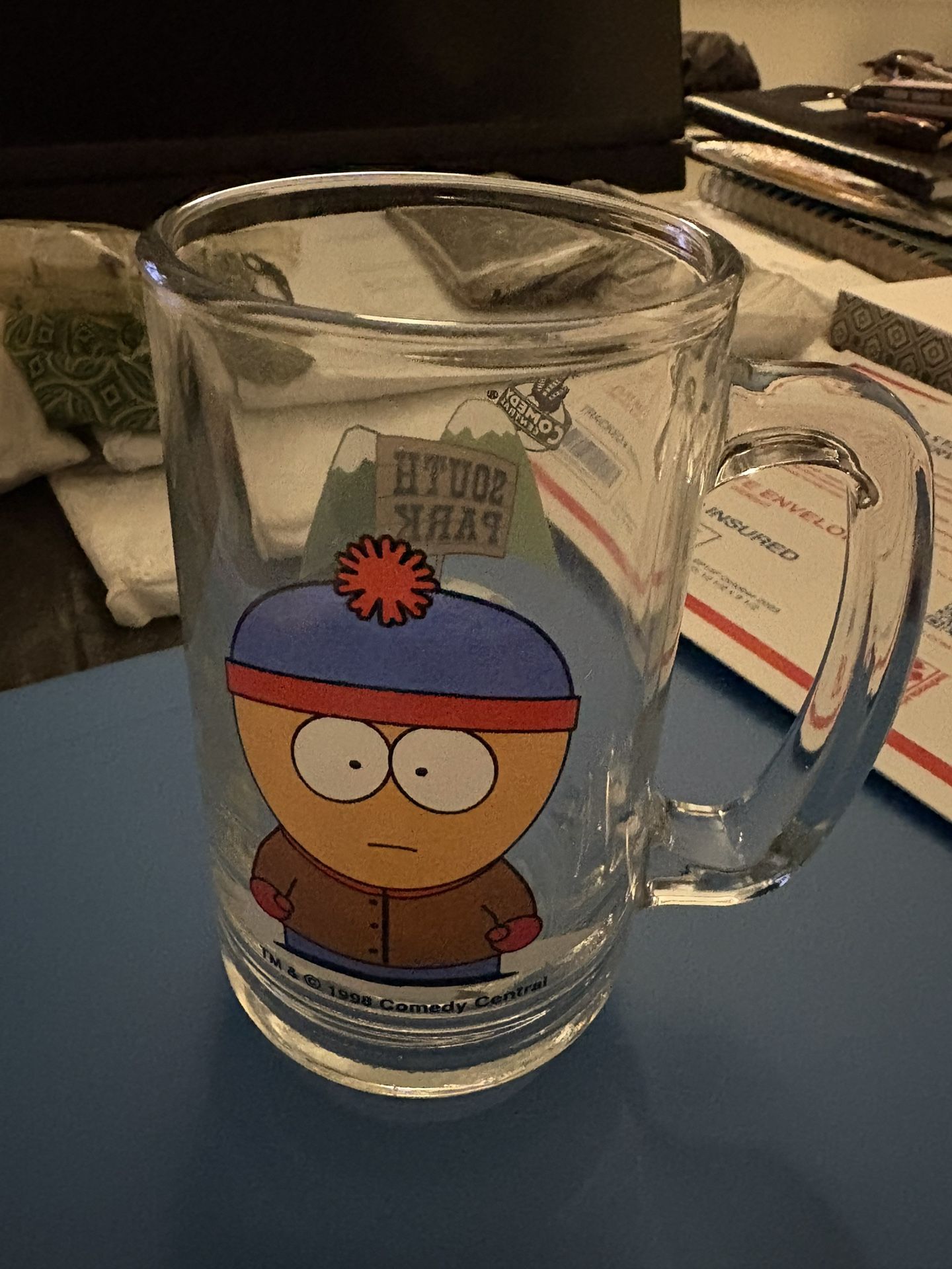 NEW Vintage South Park Stan Mug Stein Glass
