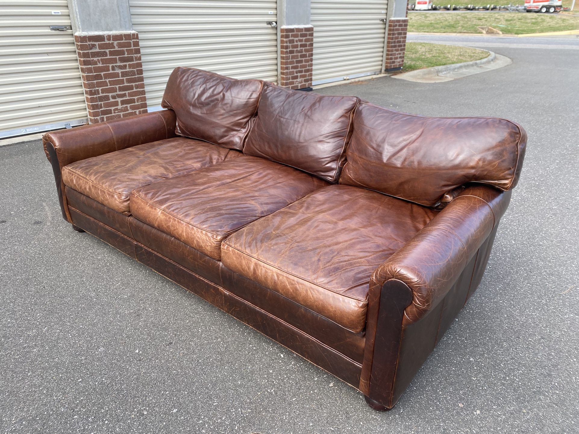 Italian Brompton Leather Sofa
