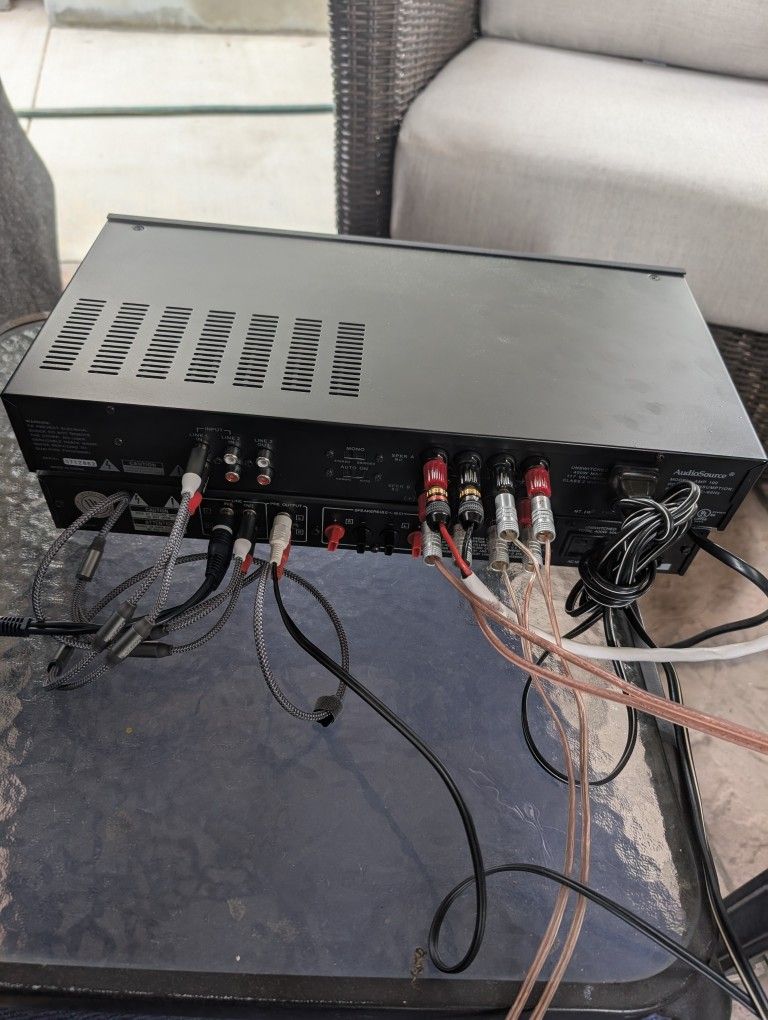 AudioSource AMP 100 Stereo Power Amplifier And Kenwood AV Surround Processor SS-77