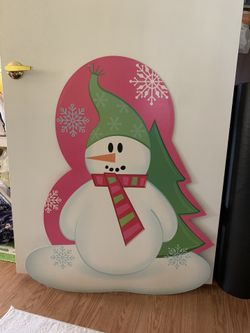 Snowman thick cardboard decoration