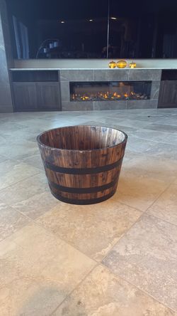 Decorative half wine barrel