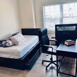 RU Living Furniture Blowout! Bed, Desk, Wardrobe - $75 